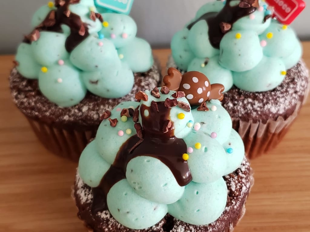 チョコミントカップケーキ